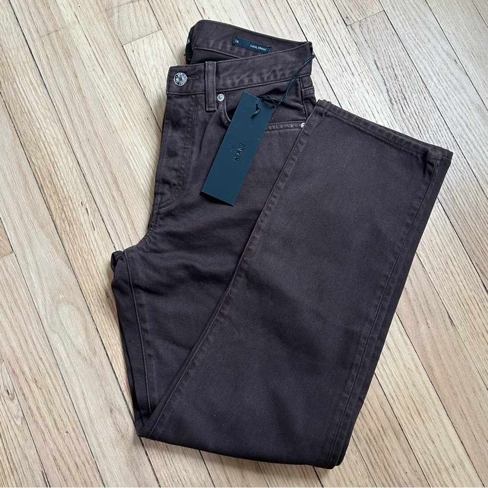 NWT $188 Edwin cai java denim jeans size‎ 26 classic straight brown womens